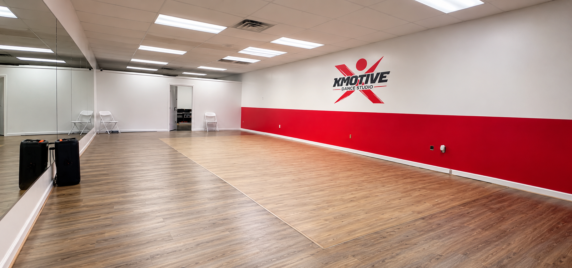 Interior of XMotive Dance studio